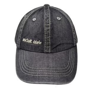 ACE USA McCall Idaho Gray Baseball Cap OS Embroidered Cotton Slider Buckle Hat